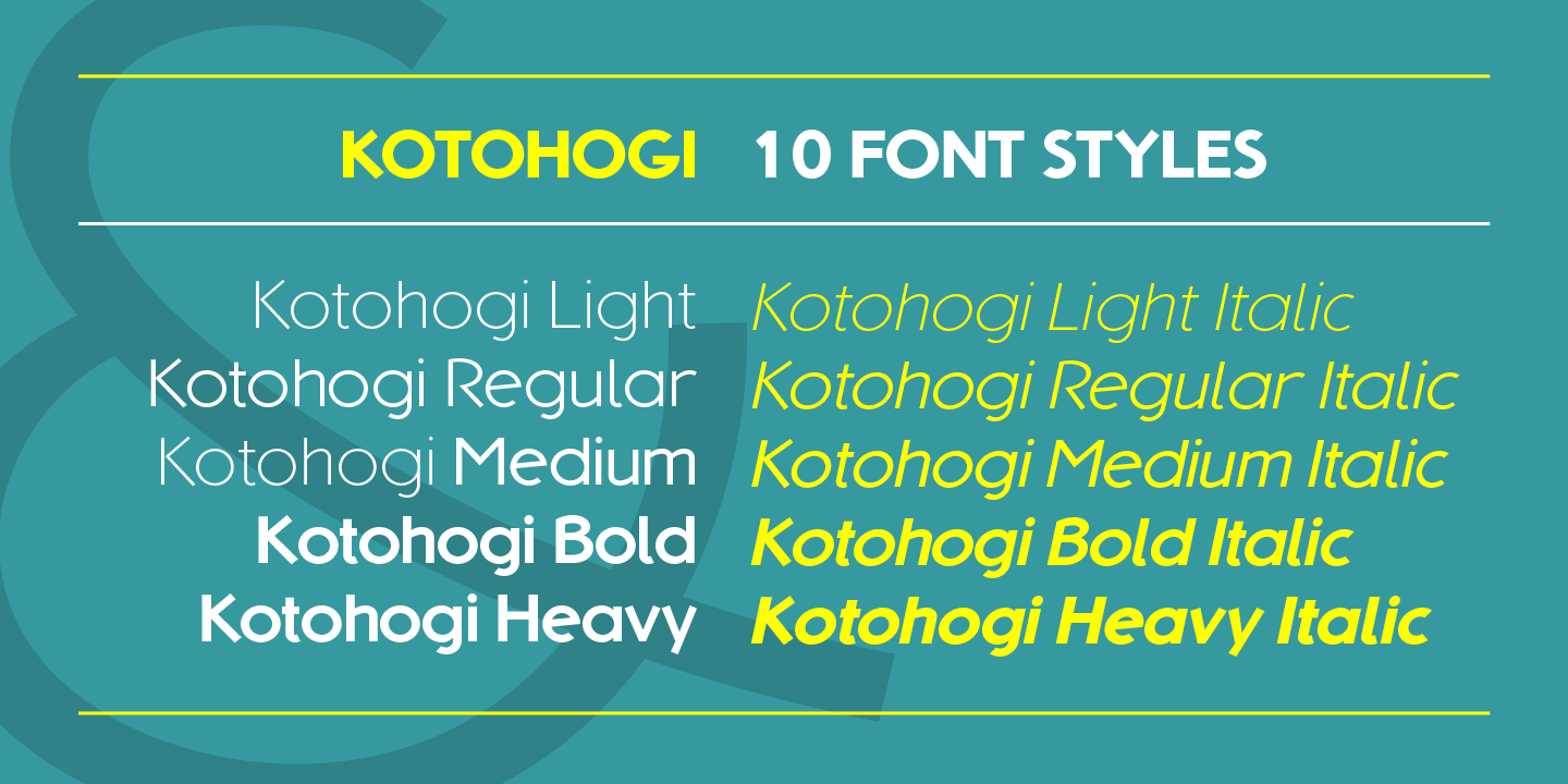 Kotohogi Light Italic Font preview